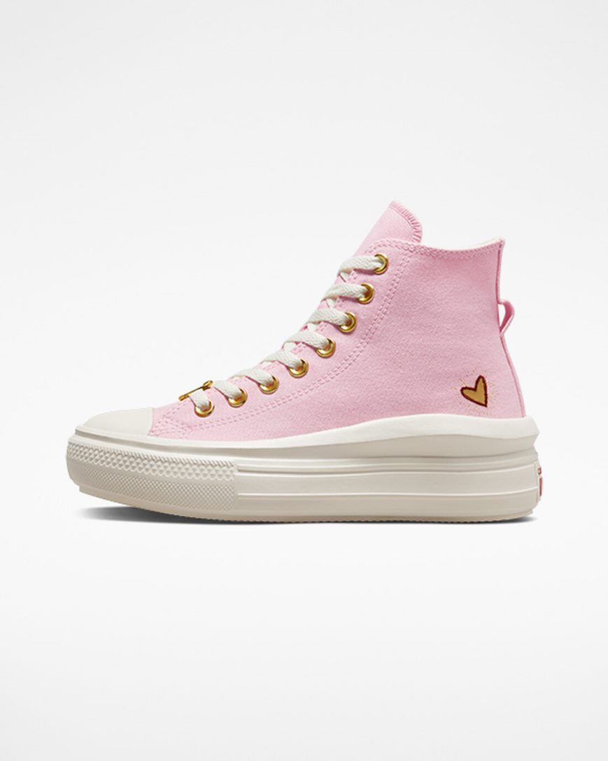 Topanky Na Platforme Converse Chuck Taylor All Star Move Hearts Vysoke Damske Oranžové Ruzove | SK NFSJO7